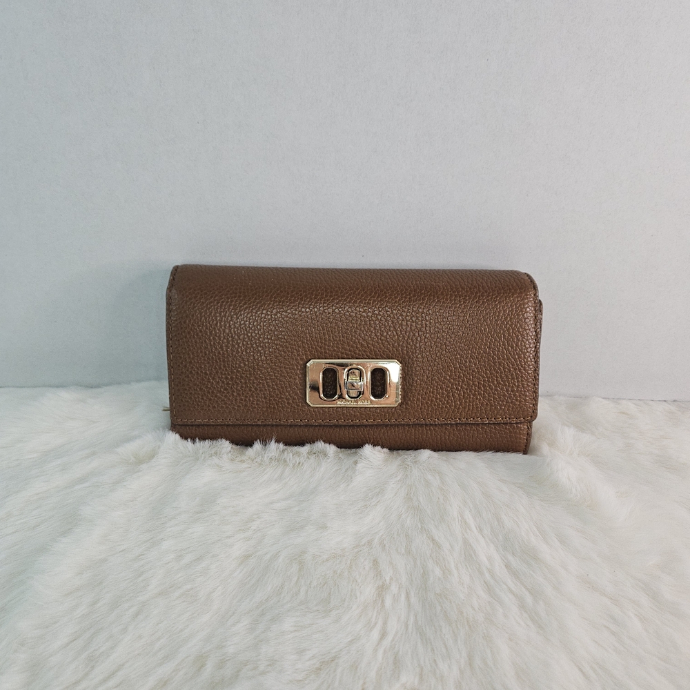Michael Kors Brown Wallet with Gold Accent